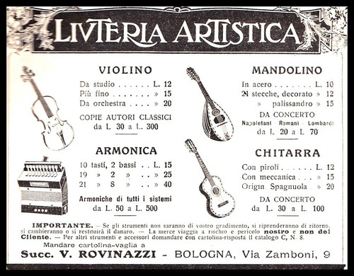 Pubblicita 1914 liuteria - pubblicita',