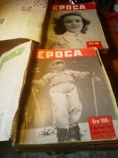 RIVISTA D'EPOCA : ' EPOCA ' : BLOCCO DI 38 RIVISTE CON LA N. 1 (ANNO 1 N. 1 1950