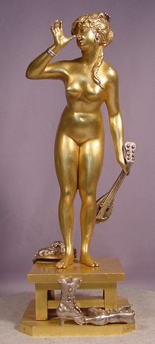 Rara signora nuda mandolino - nuda,