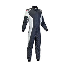 TUTA IGNIFUGA LUCIDA NERO BIANCO TG. 50 OMP TECNICA-S SUIT IA01850 FIA 8856-2000