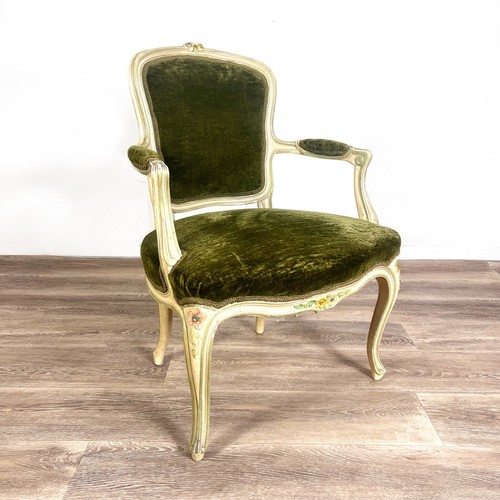 Antica sedia imbottita - , verde
