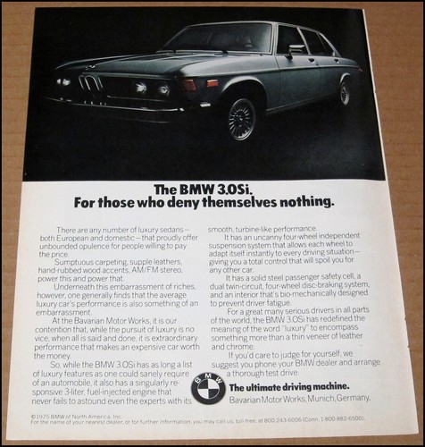 Pubblicità stampa bmw 0si - pubblicità,