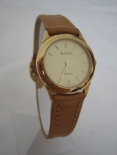 NOS OROLOGIO NUOVO QUARZO VINTAGE PAUL PICOT PLACCATO ORO 80'