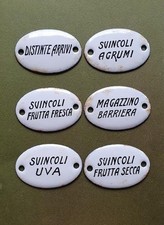 Targhe tabelle smaltate da cassetto 6,5x4 lotto 6 pezzi  ufficio ferrovia?