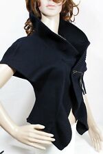 Cristina Gavioli splendido bolero nero in lana coprispalle mantel blazer jacket 