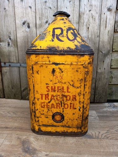 Vintage shell tractor - vintage, oil
