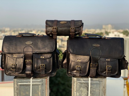 Borsa moto pelle retro - borsa,