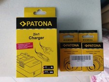 Caricabatterie Patona + 2 Batterie per Canon BP-511