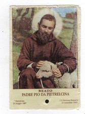 SANTINO    BEATO  PADRE PIO     DA  PIETRELCINA  CON RELIQUIA