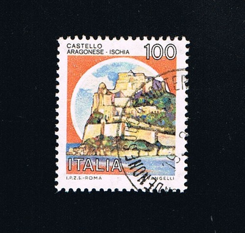 Italia francobollo castelli - 1,