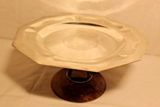 Alzatina in metallo argentato Armand Frenais e base in legno