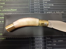 COLTELLO ARTIGIANALE SARDO PATTADA MANICO IN CORNO DI MONTONE pezzo Unico