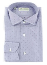 Camicia In Cotone Blu Foulard