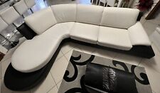 Divano Con Penisola Bianco E Nero