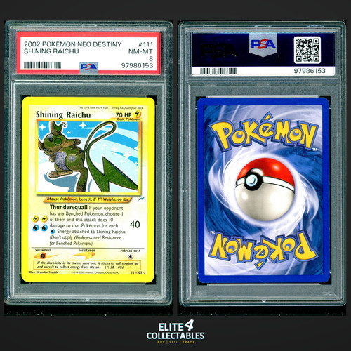 Shining raichu 111 105 psa - shining,