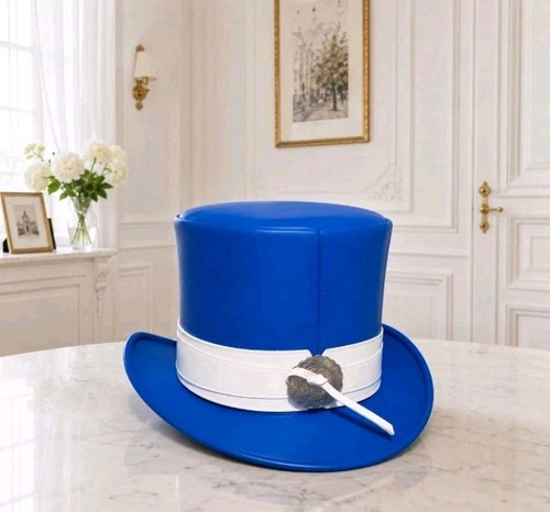 Cappello alto blu puro - fatto, a