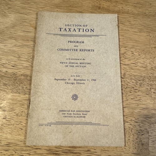 Section taxation program - of,