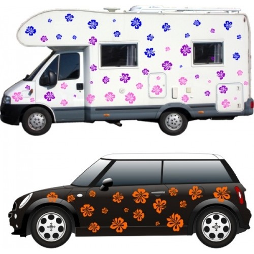 Adesivi auto moto kit fiori - auto,
