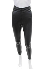 Commando leggings donna vita alta aderenti ecopelle alla caviglia nero taglia M