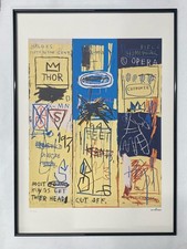 Jean-Michel Basquiat : Lithographie numérotée 50 par 70 cm. Vendue Encadrée