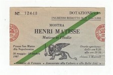 Biglietto Ticket mostra HENRI