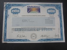 2002 - GLOBALSTAR TELECOMUNICAZIONI - Certificato di Stock