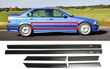 PER BMW E36 CARROZZERIA MODANATURA LATERALE ASSETTO STILE M3 3 SERIE BERLINA ...