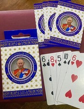 Carte da gioco incoronazione storica Carlo III poker/scala 40 etc - idea regalo