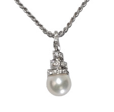 Collana oro diamante Akoya