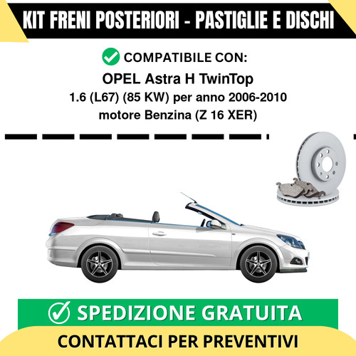 Kit freni posteriori - kit, opel