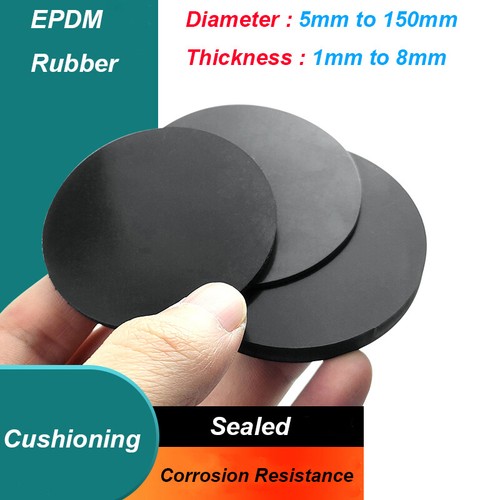 Epdm gomma solidi dischi - dischi, nero