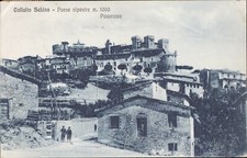 ai268 cartolina collalto sabino paese alpestre panorama provincia di rieti