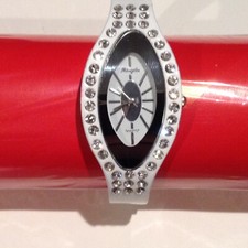 Orologio Mingdu donna bianco gemmato con bracciale bianco batteria nuova