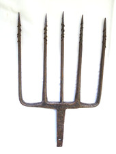 ANTICO FIOCINA PESCATORE PESCA