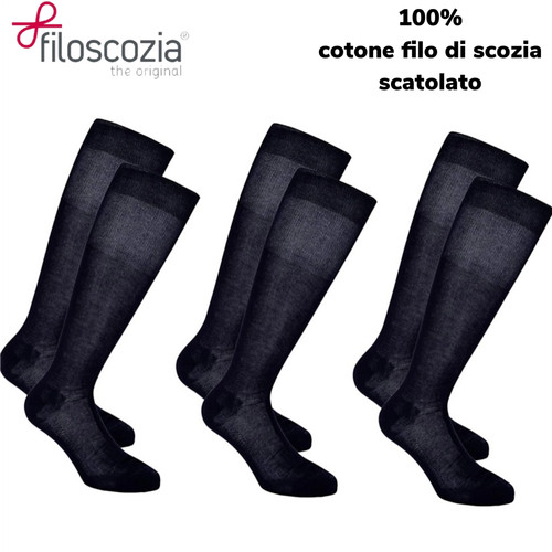 12paia calze lunghe - lunghe, uomo
