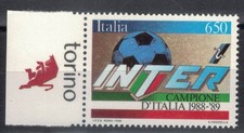 INTER SCUDETTO 1988-1989 NUOVO BORDO DI FOGLIO CON APPENDICE TORINO ANNO 1989