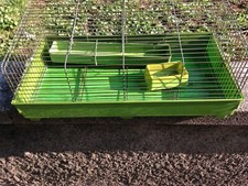 ENCIA Gabbia piccoli roditori base plastica grata in metallo 53x31 accessori