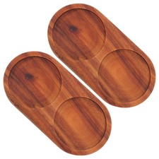 2 Pezzi Vassoio Legno