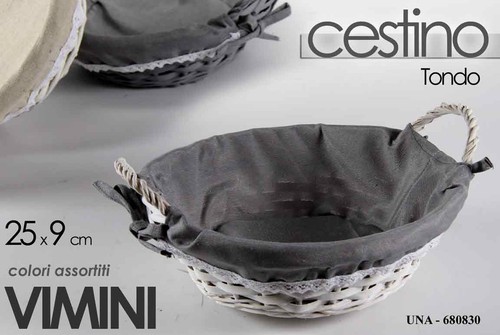 Cestino tondo cesta - , porta