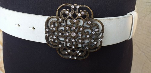 Cintura donna bianca pelle - bianca,