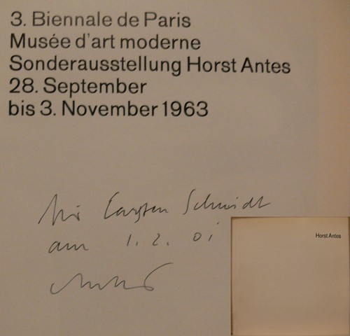 Horst antes signed catalogue - horst,