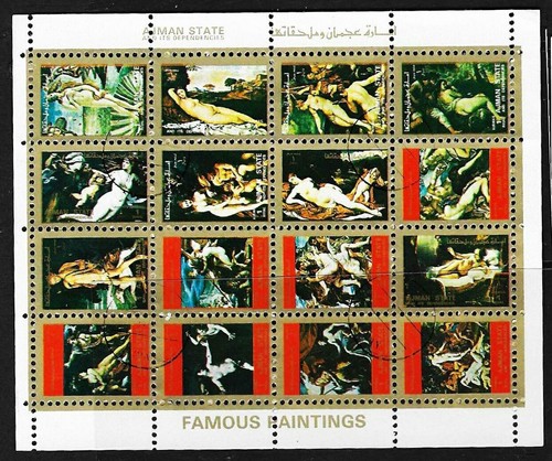 Ajman 1973 dipinto - ajman, 1973: