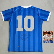 Maglia maglia Diego Maradona FIRMATA Mondiali 86 "MANO DI DIO" +COA & PROOF Messi
