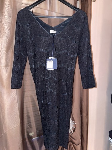 Tubino nero pizzo - tubino,