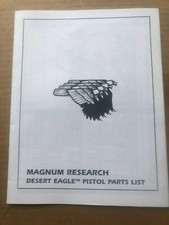 PISTOL PARTS LIST booklet for
