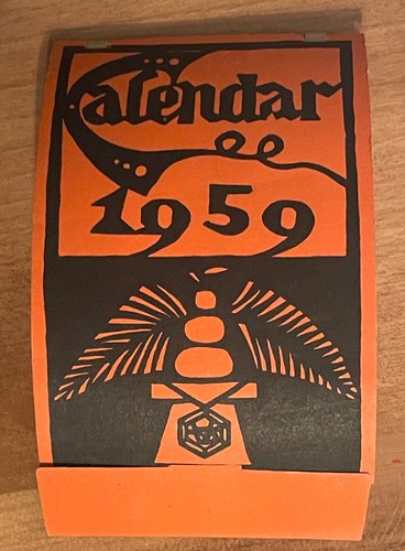Calendario giapponese vintage