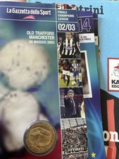 MILAN MEDAGLIE MEMORABILI GAZZETTA SPORT . OLD TRAFFORD FINALE CHAMPIONS LEAGUE