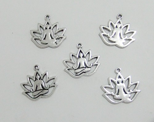 5pz charm ciondolo yoga con - ciondolo,