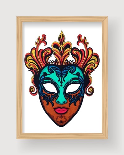 Maschera carnevale disegno - maschera,