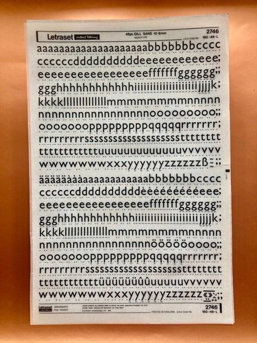 Letraset 2746 gill sans - 2746,